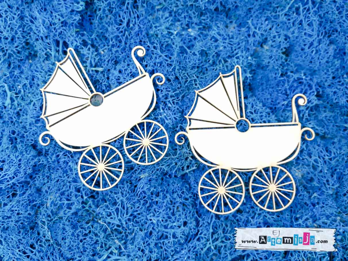 Tekturka: Dziecięcy zestaw 03 - Wózek + grafiki na odwrocie etykiety 2107T040