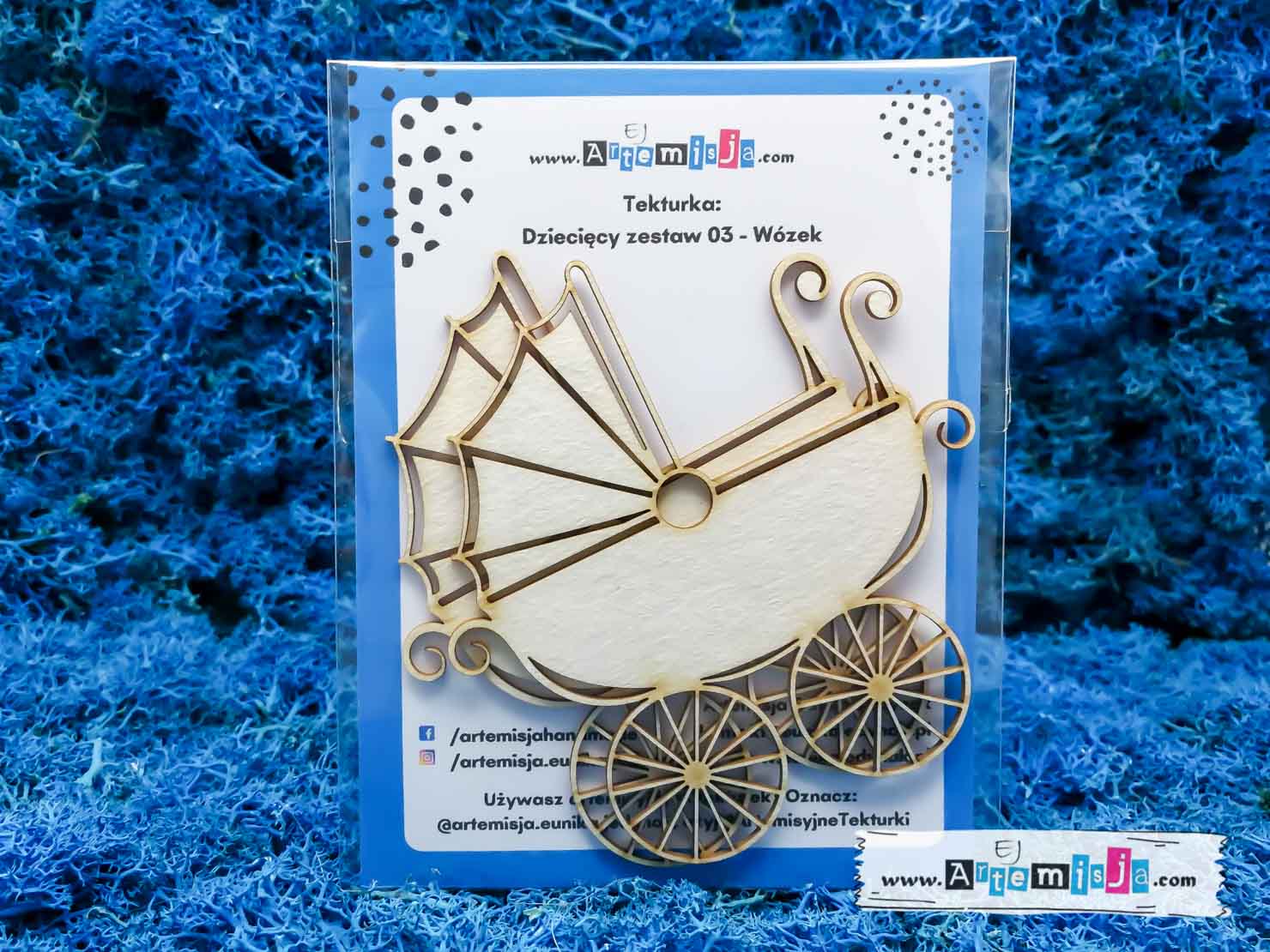 Tekturka: Dziecięcy zestaw 03 - Wózek + grafiki na odwrocie etykiety 2107T040 - obrazek 2