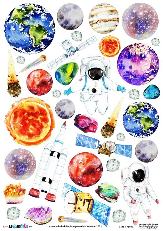 OUTLET Arkusz dodatków do wycinania - Kosmos 01