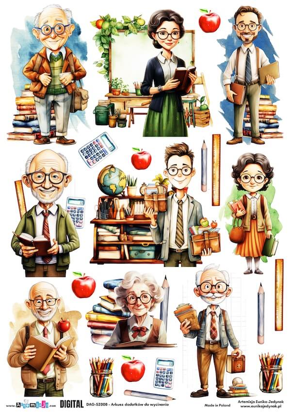 Dzień nauczyciela - DAG-SZ008 DIGITAL - Arkusz grafik cyfrowy