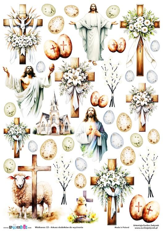 Arkusz dodatków do wycinania - Wielkanoc 12