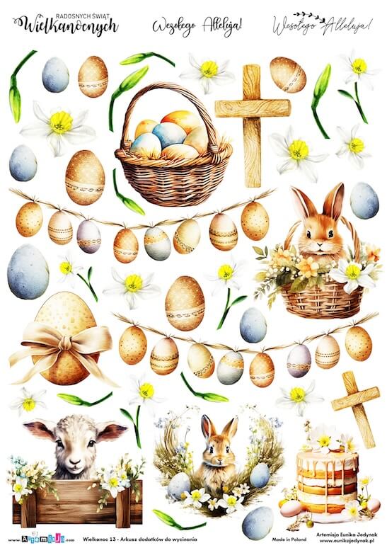 Arkusz dodatków do wycinania - Wielkanoc 13