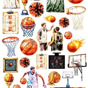 Arkusz dodatków do wycinania - Sport 08 - Koszykówka