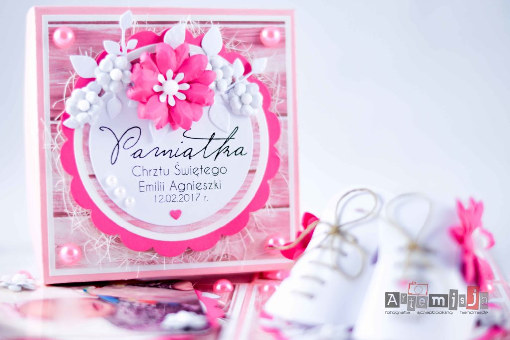 scrapbooking exploding box na chrzest tumaczkofi pamiątka chrztu świętgo
