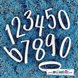 Tekturka: Cyfry 01 + grafiki na odwrocie etykiety