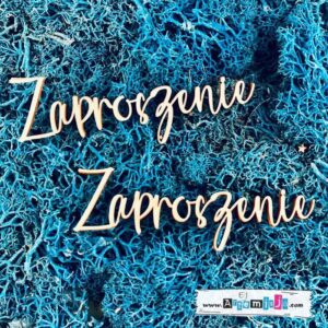 Tekturka: Napis 01 - Zaproszenie + grafiki na odwrocie etykiety