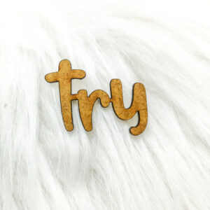 Napis dekoracyjny HDF - TRY + grafiki na odwrocie etykiety