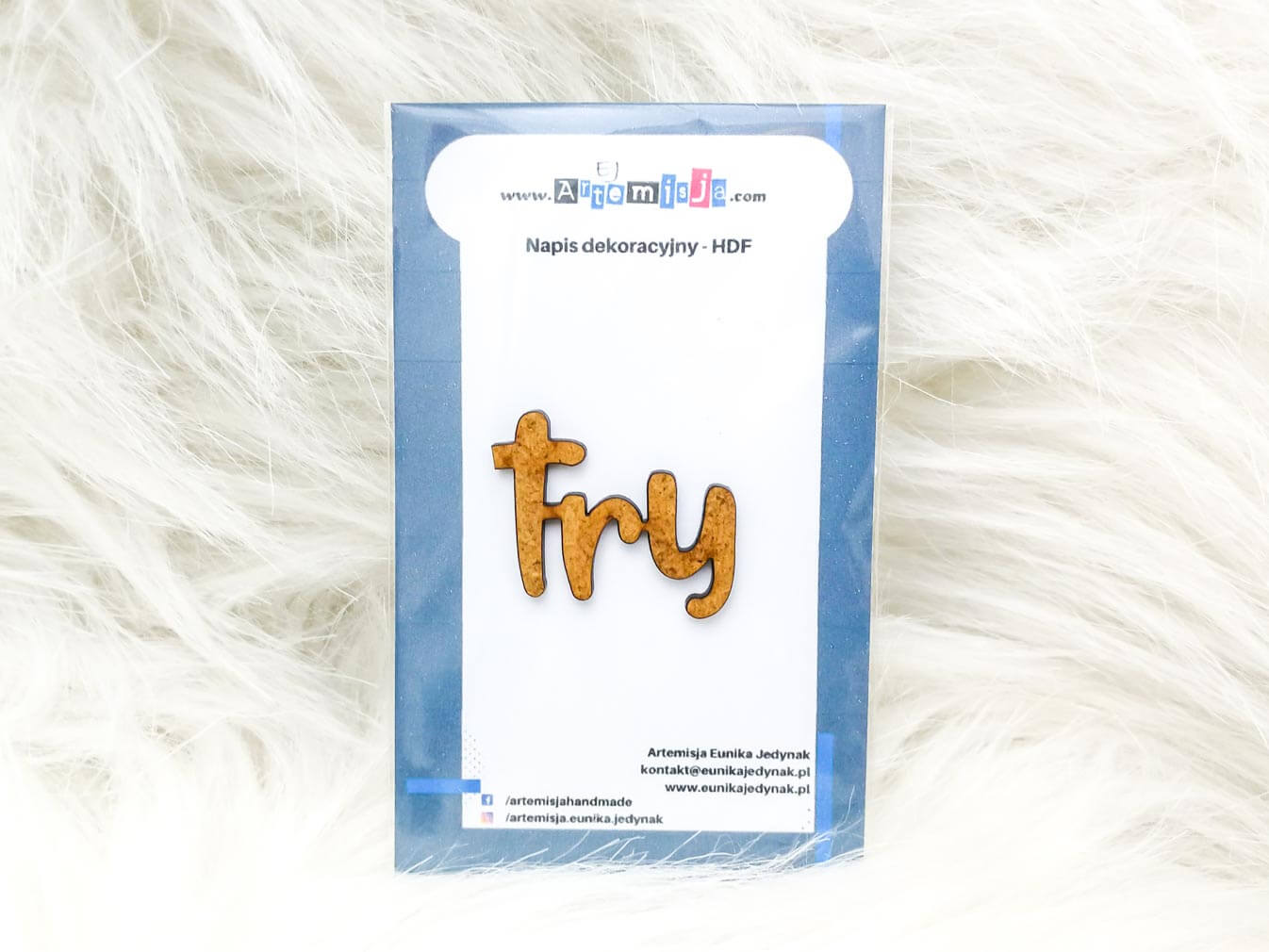 Napis dekoracyjny HDF - TRY + grafiki na odwrocie etykiety - obrazek 2