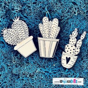 Tekturka: Cacti mini - zestaw 01