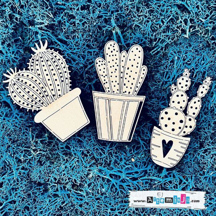 Tekturka: Cacti mini - zestaw 01