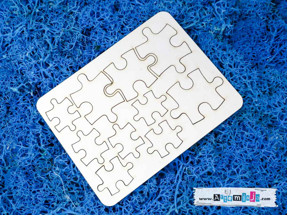 Tekturka: Gry i zabawy 01 - Puzzle + grafiki na odwrocie etykiety