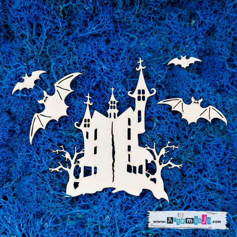 Tekturka: Halloween 10 - Zamczysko i nietoperze