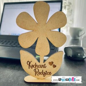 Baza do zdobienia HDF – KWIATEK STOJĄCY "Kochani Rodzice" - wysokość 15 cm