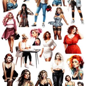 Arkusz dodatków do wycinania - Kobiety 05