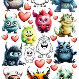 Arkusz dodatków do wycinania - Potwory 02