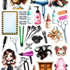 Arkusz dodatków do wycinania - Zawody 07 - Fryzjer / Barber