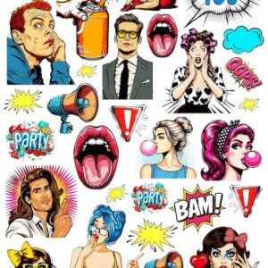 Arkusz dodatków do wycinania - Pop Art 01