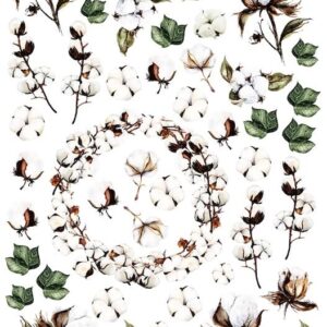 Arkusz dodatków do wycinania - Kwiaty 20 - Bawełna