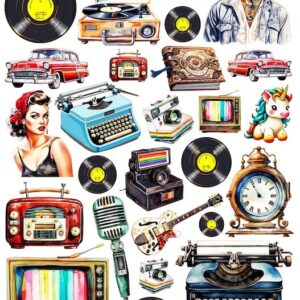 Arkusz dodatków do wycinania - Retro 03