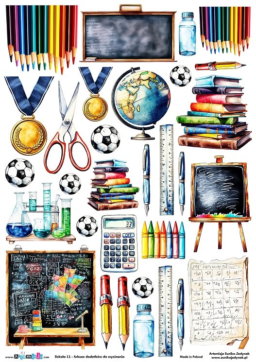 Arkusz dodatków do wycinania - Szkoła 11
