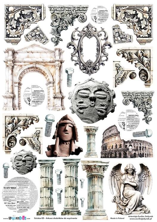 Arkusz dodatków do wycinania - Sztuka 03