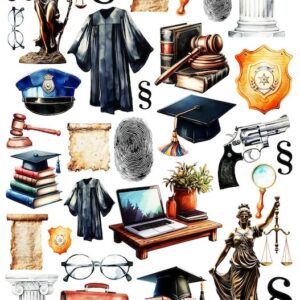 Arkusz dodatków do wycinania - Zawody 06 - Prawo / Adwokat