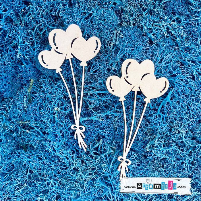 Tekturka: Baloniki 06 + grafiki na odwrocie etykiety