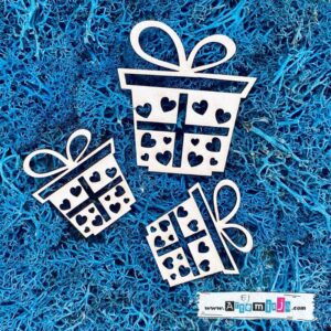 Tekturka: Impreza 05 - Prezenty z serduszkami + grafiki na odwrocie etykiety