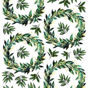 Arkusz dodatków do wycinania - Listki 23 - Listki i wianki