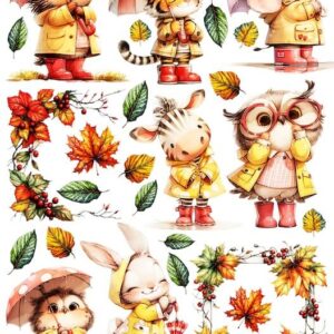 Arkusz dodatków do wycinania - Dziecięce marzenia 13 - Jesienna zabawa