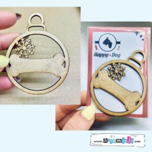 Prezent gwiazdkowy dla klientów - bombka, kość, śnieżynka - bez etykiety i sznurka