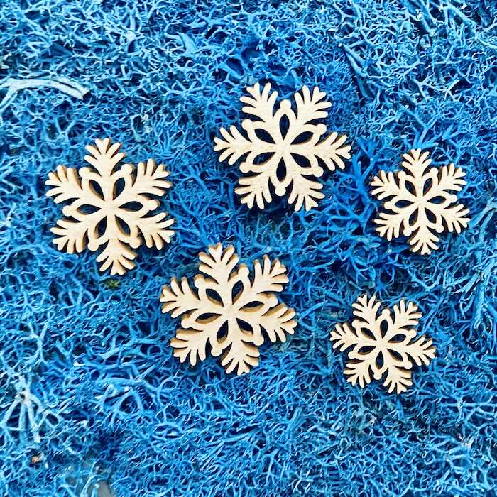 Tekturka: Boże Narodzenie 81 - Śnieżynki małe - 5 szt. + grafiki na odwrocie etykiety