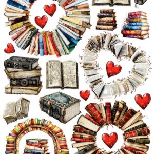 Arkusz dodatków do wycinania - Z miłości do książek 05