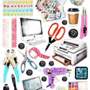 Arkusz dodatków do wycinania - Sztuka 04 - Scrapbooking / Crafting