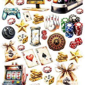 Arkusz dodatków do wycinania - Kasyno / Gry 02