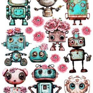 Arkusz dodatków do wycinania - Roboty 04 - Shabby Chic