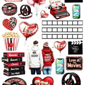 Arkusz dodatków do wycinania - Walentynki 12 - Kino