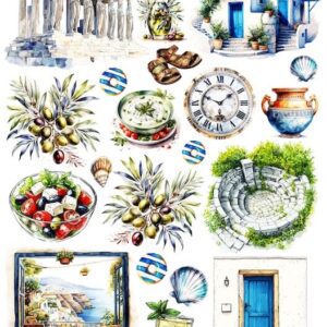 Arkusz dodatków do wycinania - Miejsca 08 - Grecja