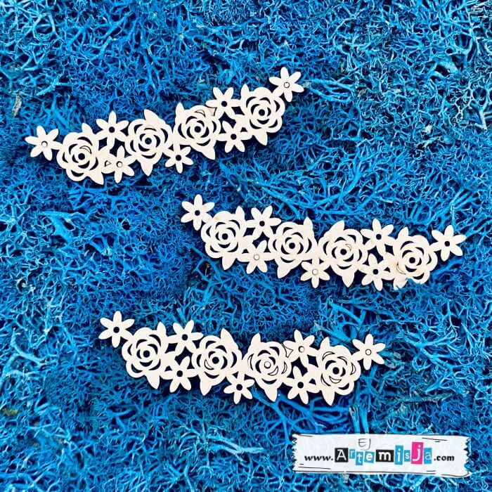 Tekturka: Ślub 07 - Kwiatowe banery + grafiki na odwrocie etykiety