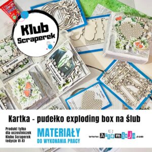 KARTKA PUDEŁKO exploding box - materiały [Klub Scraperek]