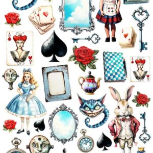 Arkusz dodatków do wycinania - Alicja w krainie czarów 04