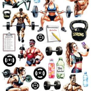 Arkusz dodatków do wycinania - Zawody 13 - Trener fitness / siłownia