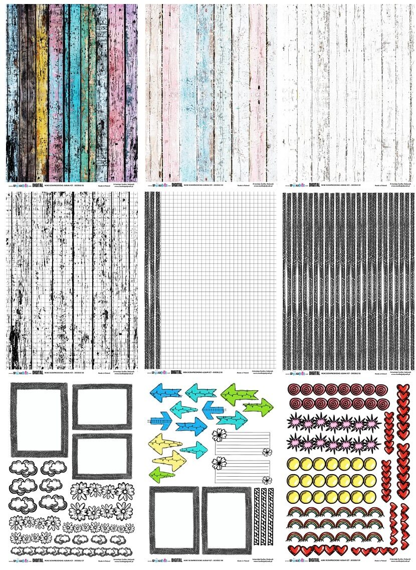 ARTEMISJA Mini album DIGITAL starter kit - DOODLE - obrazek 2