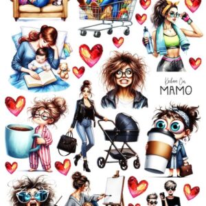 Arkusz dodatków do wycinania - Dzień Mamy 04