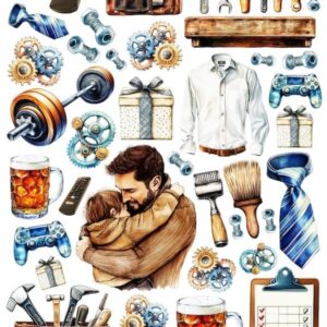 Arkusz dodatków do wycinania - Dzień Taty 07