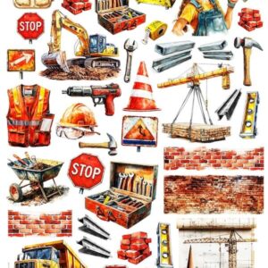 Arkusz dodatków do wycinania - Na budowie 04