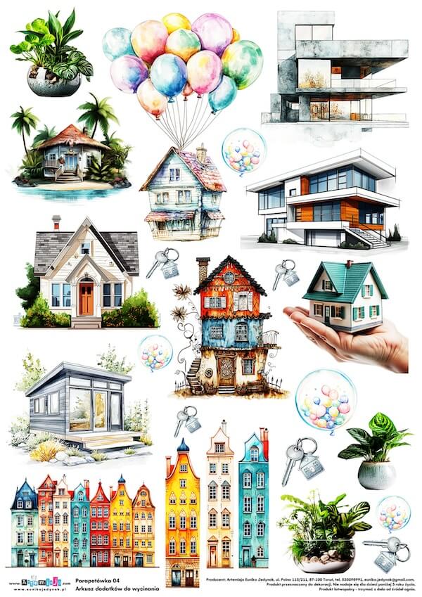 Arkusz dodatków do wycinania - Parapetówka 04