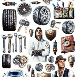 Arkusz dodatków do wycinania - Dzień Taty 06