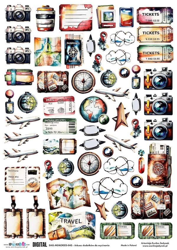 Dokumentowanie wspomnień DAG-TRAVEL-JOURNAL-043 - Arkusz grafik cyfrowy