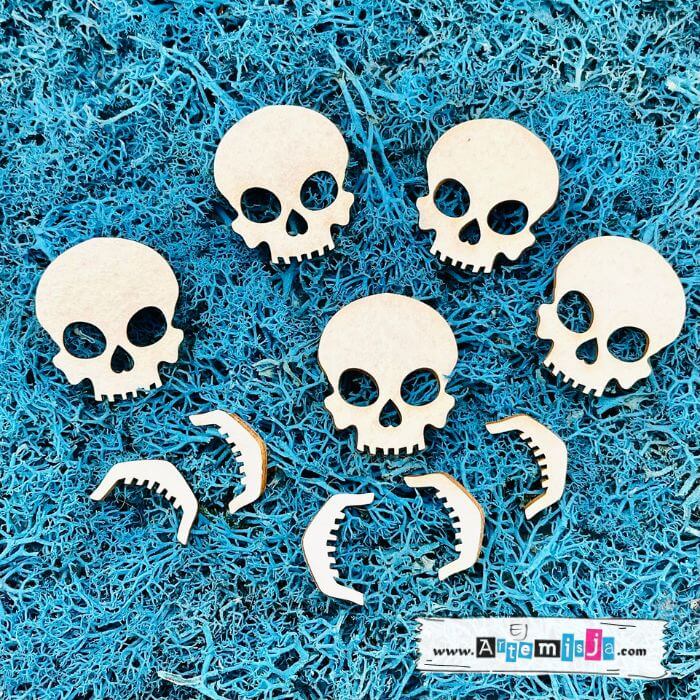 Tekturka: Halloween 18 - Czaszki - 5 szt.